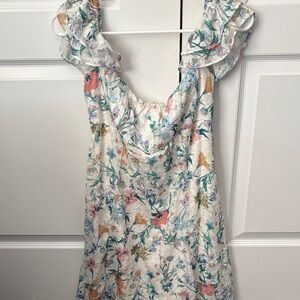 Wild fable Floral Ruffle Sleeve Dress